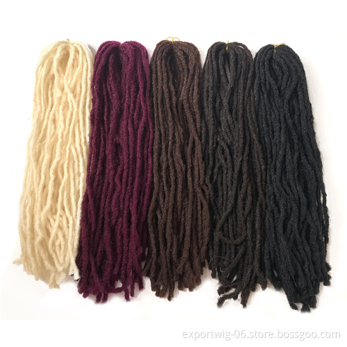 Sisterlocks Hair Extensions For Black Women Crochet Braids Brown Synthetic Braiding Hair Handmade Dreadlocks Hair Extensions